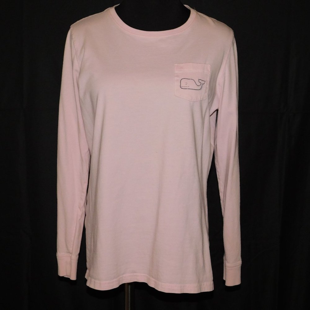 Vineyard Vines Long Sleeve Shirt Spellout Size Medium